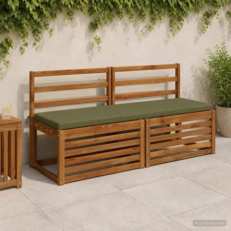 vidaXL Coussin de banc SOEST 100 % polyester Vert olive (1/5)