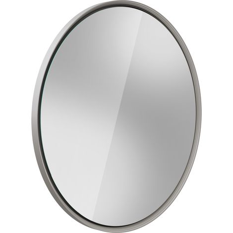 BERNSTEIN - Specchio da bagno rotondo con illuminazione a LED, 100cm, cornice grigio seta opaco, antiappannamento, sensore di movimento - BELDIVO Grigio seta opaco (1/5)