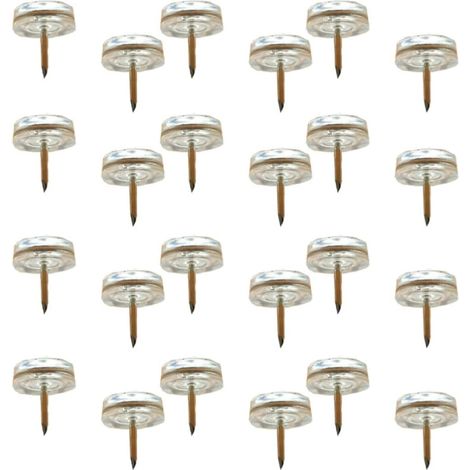 Lot de 20 embouts pieds meubles transparents antidérapants, en nylon (1/5)