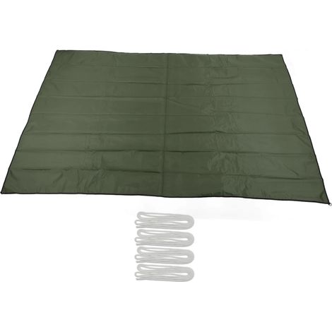 Toile d'auvent rectangulaire pliable Sun Sail, protection UV, pour cour, jardin et piscine, vert armée (1/5)