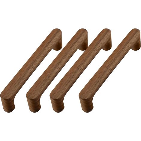 Lot de 8 poignées de tiroir rondes en bois pour porte de cuisine 12,7 cm (1/5)