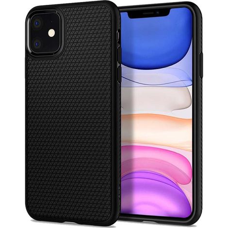 Spigen Liquid Air iPhone 11 Hülle Schwarz (1/5)