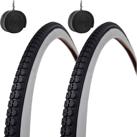 2 COPERTONI 26 X 1 1/2 + CAMERE PNEUMATICI 40-584 PER BICI BALLONCINO VINTAGE