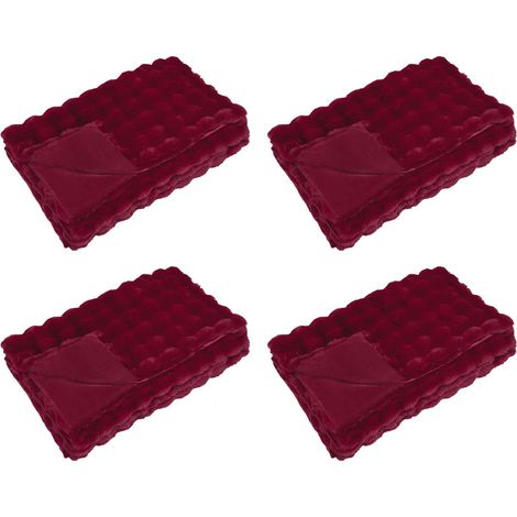 Coperta antiscivolo in sintetica di coniglio Olite 4 pcs vidaXL
