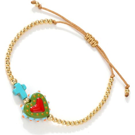 Bracciale alla moda a forma di cuore e crocifisso - JS B25071101F