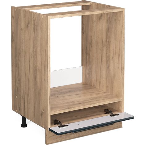 Mobile per forno da incasso Fame-Line, Blu scuro lucido, 60 cm senza piano di lavoro, Vicco (1/5)