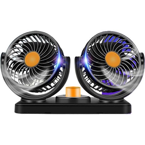 Ventilateurs de tête doubles, silencieux et compacts, réglables à 360°, 24 V (paire). (1/4)