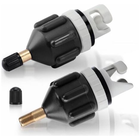 Kit adaptador de kayak de 2 piezas, válvula adaptadora SUP, convertidor de bomba de inflado para canoas y tablas de paddle surf