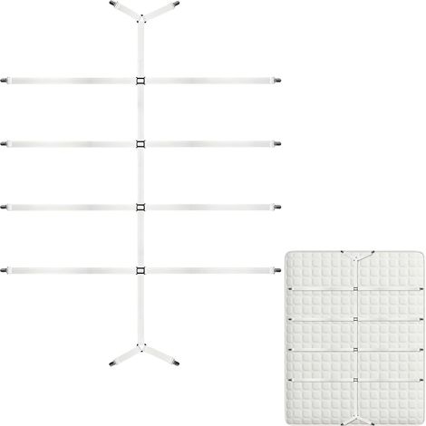 Adjustable Sheet Tensioner with 12 Metal Clips, Elastic Support for Fitted Sheets, Length up to 3.3 m, Wrinkle-Free and Non-Slip, for Sheets and Mattresses (White) (1/5)