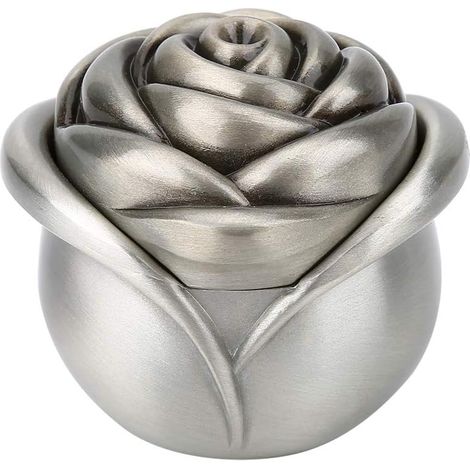 Boîte à Bijoux Design Fleur Rose, boîte à bagues de Mariage en Alliage de Zinc Mallette de Rangement avec Cadeaux Design Fleur Rose (1/5)
