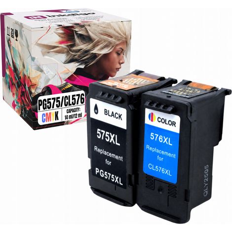 Inkdigo PG575 CL576 Tinte kompatibel mit Canon Pixma TR4750i TS3550i TR4755i TÜV-zertifiziert (1/5)