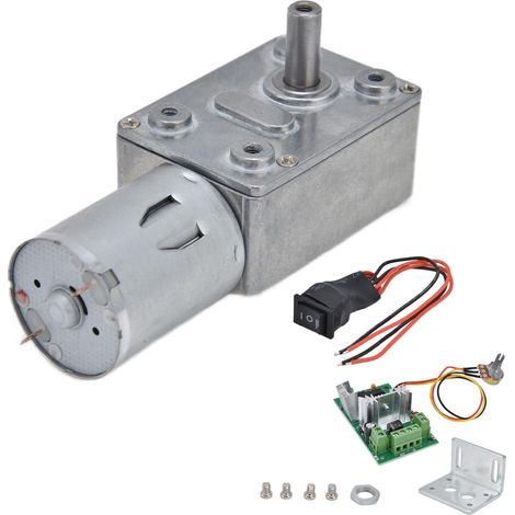 Moteur électrique miniature à réduction de vitesse par turbocompresseur à vis sans fin 6 V avec régulateur JGY3706V40RPM (1/5)