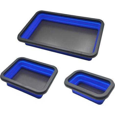 Plateau à Vis Magnétique Pliable en Silicone pour Pièces D'Outils, Boîte de Rangement pour le Travail Du Bois, Plombier, Plateau Organisateur pour Pièces D'Outils (1/5)