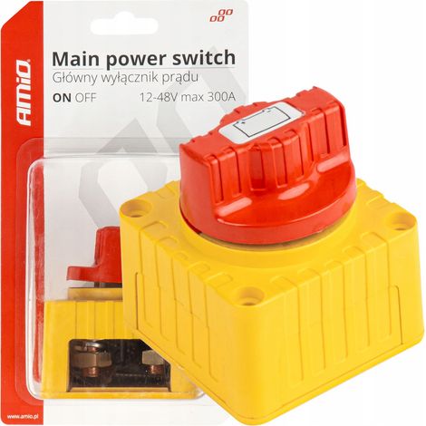 Interruttore di disconnessione batteria 12V - 48V max 300A AMIO-03839 (1/5)