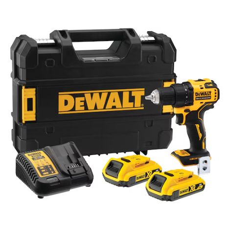 18V DEWALT Bohrschrauber + 2 Li-Ion 2Ah Akkus + Ladeger√§t + Tstak Koffer - DCD708D2T (1/10)