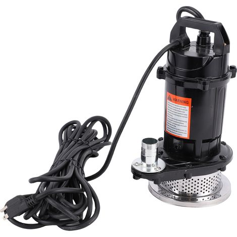 Pompe submersible en acier inoxydable et aluminium pour l'irrigation domestique avec filtre amovible, 26 cm, 300 W, hauteur de refoulement de 8 m, débit de 2,8 m³. (1/2)