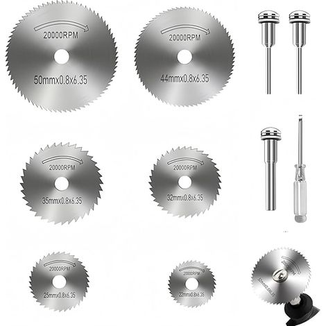6 Pièces Disques de Coupe pour Outils, Disques de Coupe pour Outil Rotatif, Mini Lame de Scie Circulaire, Disque Diamant à Tronçonner, Compatible pour Couper Bois, Plastique, Métal et Fibres (1/5)