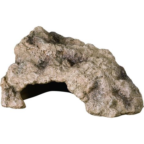 Grotta in pietra a forma di corno per rettili, 14x10x5 cm (1/2)