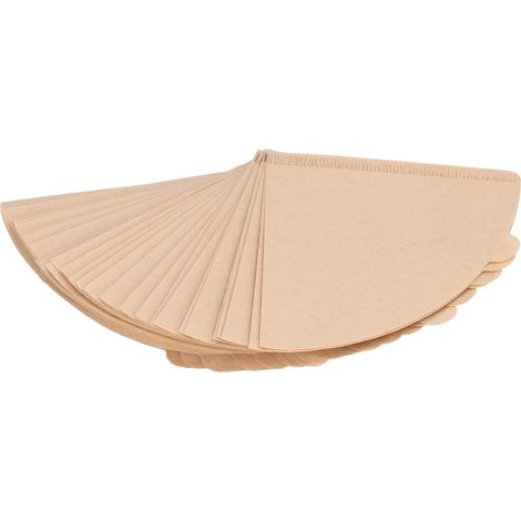 100 Pièces Filtres à Café Jetables en Papier Naturel Pulpe de Bois Forme Cône pour Cafetière (1/5)