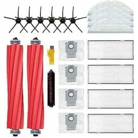 Accessoires pour roborock S7 Pro Ultra S7 Max Ultra S7 MaxV Ultra Robot eur Pièces de rechange 20 Packs 2 Brosses principales & 4 Filtres & 6 Brosses latérales & 4 Chiffons & 4 Sacs (1/4)