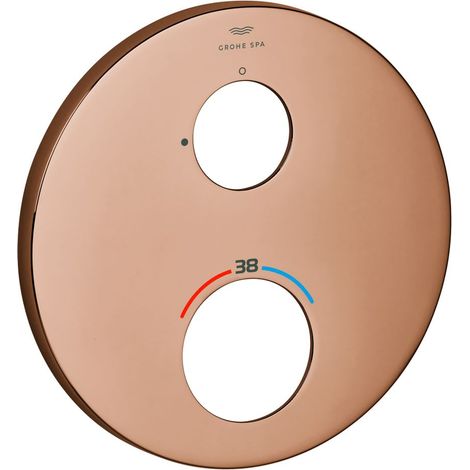 Grohe Rosette rund für Thermostat-Fertigmontageset, 6 Grad ausrichtbar, Warm Sunset, 49244DA0 (1/2)