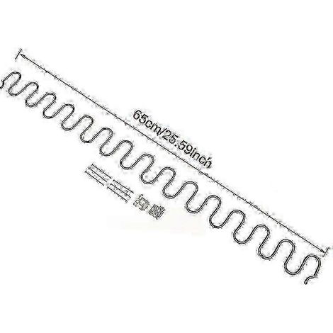 Ressorts de rechange pour canapés et chaises, avec clips, disponibles en longueurs de 45/50/60/65/70 cm, adaptés aux ressorts de canapés et de chaises jusqu'à 65 cm de longueur. (1/5)