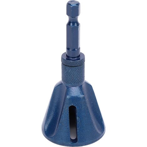 Foret à chanfreiner et ébavurer 5-25mm 1/5-1 pouce, queue hexagonale 1/4 pouce, acier tungstène, outil externe pour vis et boulons, bleu (1/5)