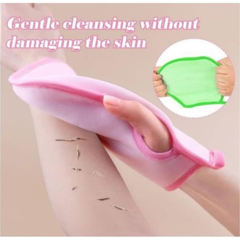 Gant de Bain Exfoliant Réutilisable Doux en Coton PVA pour Exfoliation Corporelle Douce (1/4)