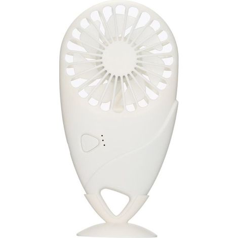 Mini ventilatore portatile tasca con base in formato tascabile, ricaricabile tramite USB, 3 velocità regolabili, ideale per viaggio, casa e ufficio. (1/5)