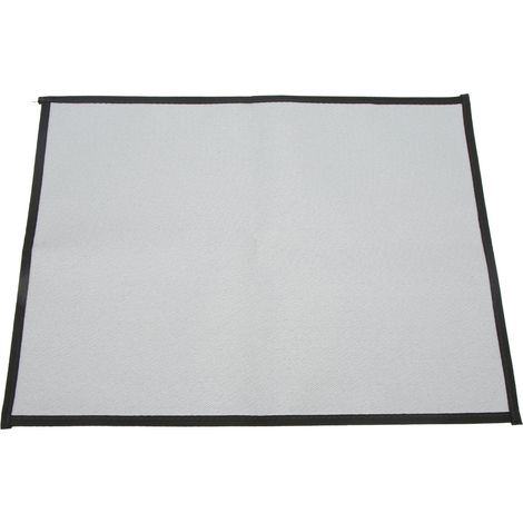 Tapis de protection ignifuge haute température, double face silicone enduite fibre de verre pour foyer extérieur, camping BBQ, taille L (1/5)