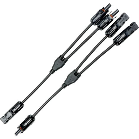 Connecteurs solaires Alcapower MC4 type Y câbles photovoltaïques 4mm² 1000V 30A Kit connecteurs parallèles systèmes solaires haute efficacité (1/2)