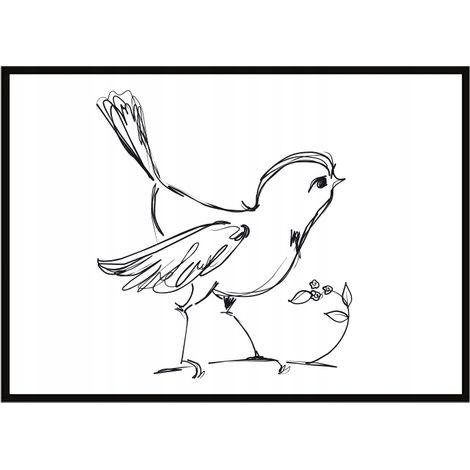 Póster con marco 53x73 cm Pájaro P1061 (1/3)