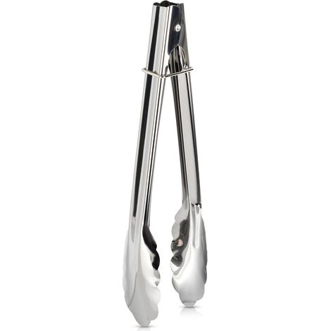 Pinzas de cocina de acero inoxidable, 24 cm, aptas para lavavajillas