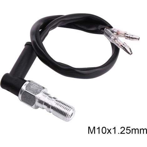 Interrupteur de Pression de Freinage Hydraulique M10 Universal, Contacteur de Feu Stop Hydraulique avec Rondelles (M10x1.25) (1/4)