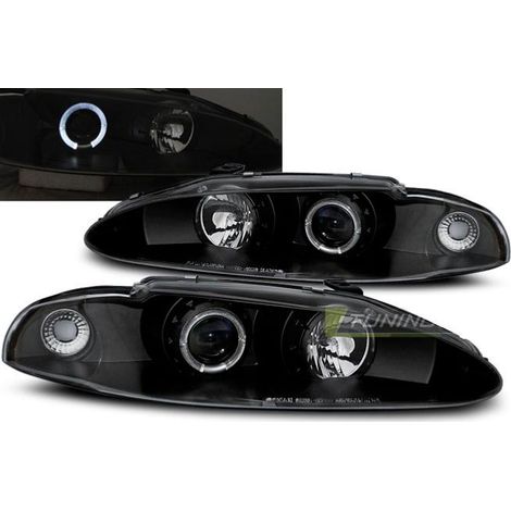 Paire de feux phares Mitsubishi Eclipse 95-96 angel eyes noir-27361576 (1/2)