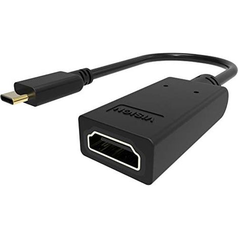 VISION USB-C to HDMI Adaptor Se branche sur USB-C et possède une prise HDMI pleine taille - résolution maximale 4K 30 Hz - USB-C 3.1 (m) vers HDMI (f) - pilote intégré à l'adaptateur - noir (1/5)