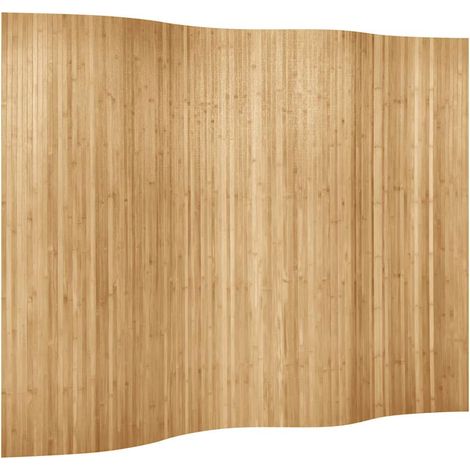 Cloison de séparation bambou largeur 250 cm hauteur 165 cm naturel (1/5)
