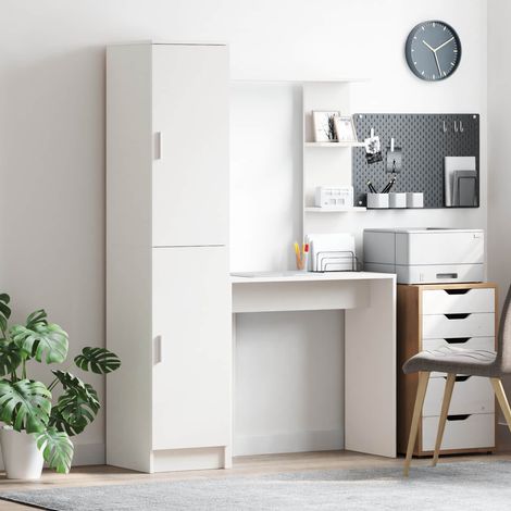 vidaXL Schreibtisch 2 pcs Weiß (1/4)