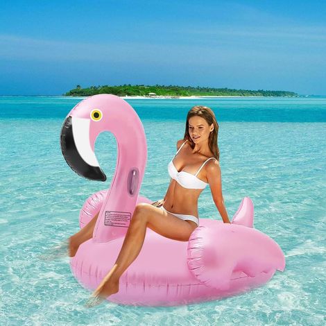 Bouée Flamants Bouée Licorne Flamants Géante Flotteur de Piscine pour la Plage Océan Piscine D'été Adulte Partie Décoration (1/5)