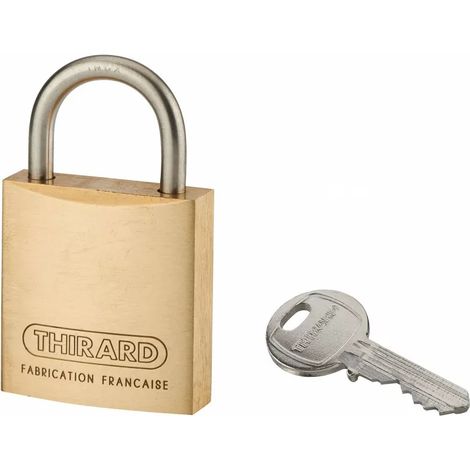 Cadenas à clé 40 mm - Anse inox hauteur 22mm Ø 5,  1 clé - THIRARD