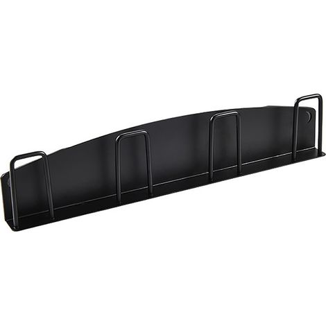 Support mural magnétique 4 tasses, acier carbone noir sans perçage, égouttoir stable pour cuisine et salle de bain, fixation facile (1/5)