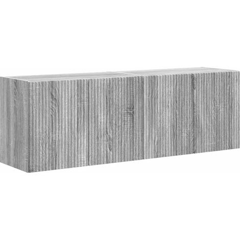 Mueble TV mural de diseño contemporáneo 59,5 x 31 x 40 cm práctico almacenamiento en madera gris sonoma 020055016 (1/5)