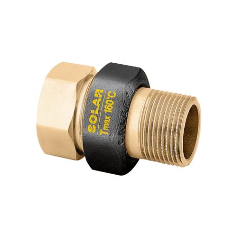 Raccord en trois parties pour systèmes solaires. Raccord 3/4 "F et 3/4 "M Caleffi 588052  3/4"F