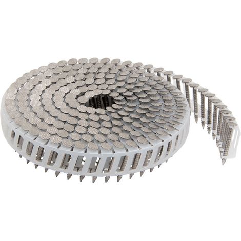 TJEP 3600 Pointes annelées Haften PC25 - Tête plate - Inox A2 - 2.50 mm - x 3600 - 25 mm