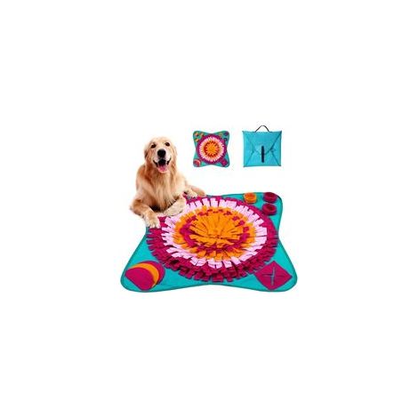Tapis de Chien Snuffle Mat,Tapis de Fouille Chien,Tapis éducateurs pour Chiens Tapis de Fouille Alimentation Lente Jouet Tapis Reniflant de Chien Couverture Pliable