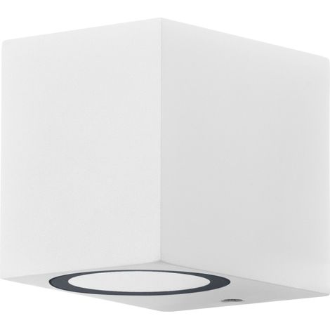 OSRAM Applique d'extérieur ENDURA Classic Square Down, blanche, culot GU10 (max 35W), peut être équipée d'une lampe normale ou intelligente, types down ou up/down, protection IP44