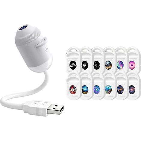 Lampe de projection d'étoiles galaxie HD USB 12 en 1, veilleuse LED d'ambiance, projecteur d'étoiles LED Plug & Play (1/5)