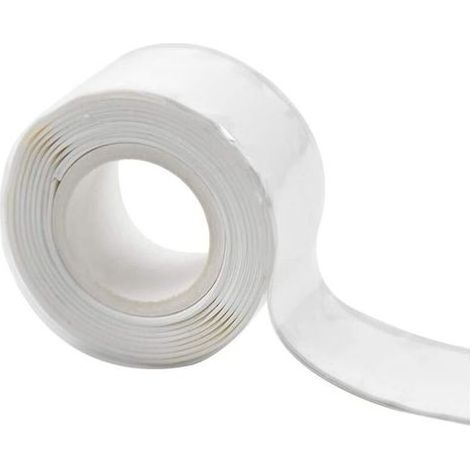 Ruban de Réparation en Silicone Blanc Étanche et Autocollant – 1 m × 2,5 cm pour Tubes, Gaines et Câbles (1/5)