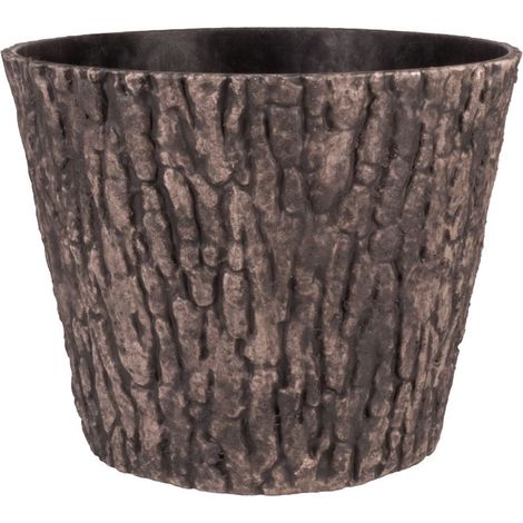 Blumentopf Strend Pro Woodeff, 37,5x30 cm, Walnuss, Holz-Effekt