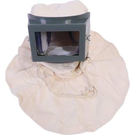 Casque de sablage à capuche coupe-vent, résistant aux déchirures et offrant une vision transparente, pour le polissage, la peinture et le ponçage. (1/5)
